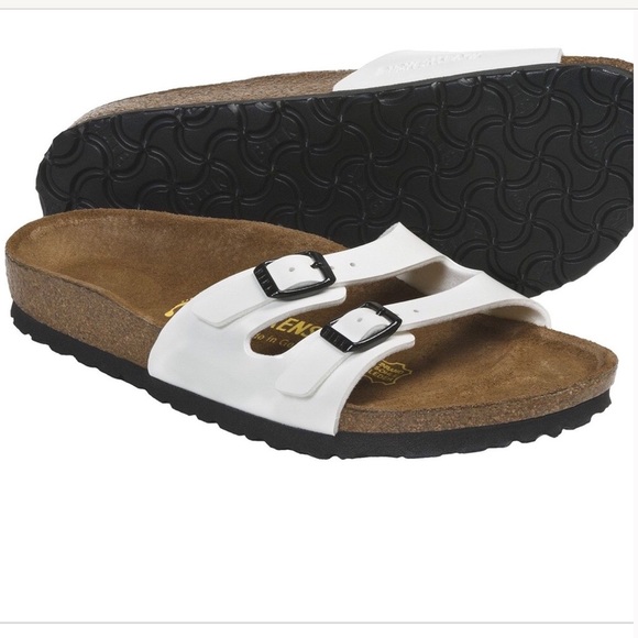 Birkenstock | Shoes | Birkenstock Ibiza Birkoflor Slender Sandals 38 White  | Poshmark